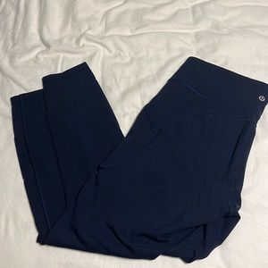 Lulu lemon navy leggings. Size 10